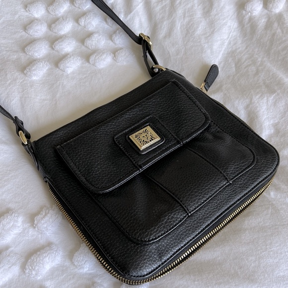Thin black crossbody purse. - Picture 2 of 5